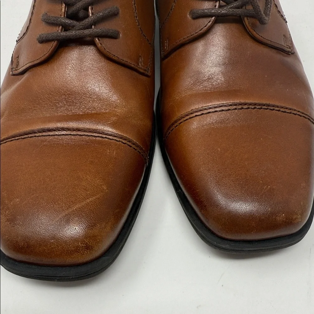 Florsheim Kids Tan Leather Dress Shoes Size 3M Sole is 9 3/4 “ long